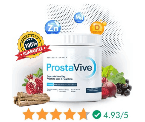 Natural prostate health supplement ProstaVive designed to support urinary flow and men's vitality